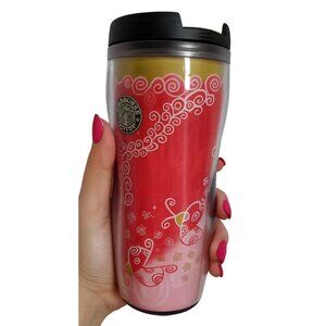 Starbucks 2005 Ladybug Travel Tumbler Coffee Cup Mug Floral 16 oz Grande